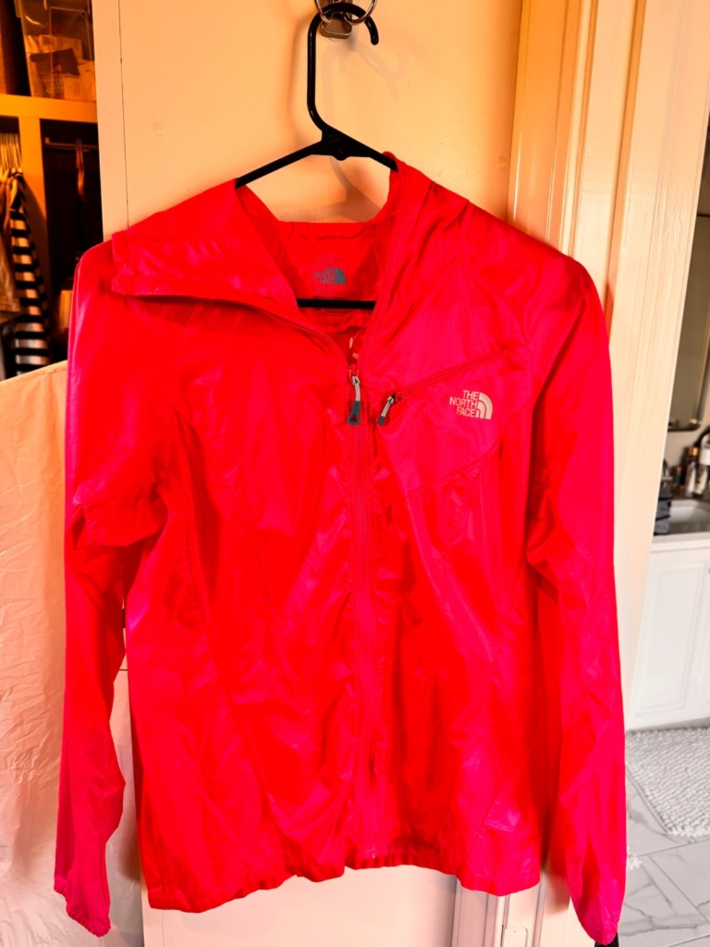 The North Face Women's Bright Red Hooded Shell Jacket